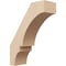 Ekena Millwork 5-inch W x 14-inch D x 18-inch H Balboa Rough Cedar Woodgrain TimberThane Knee Brace, Primed BRCUR05X14X18BOARCPR - alternate 1